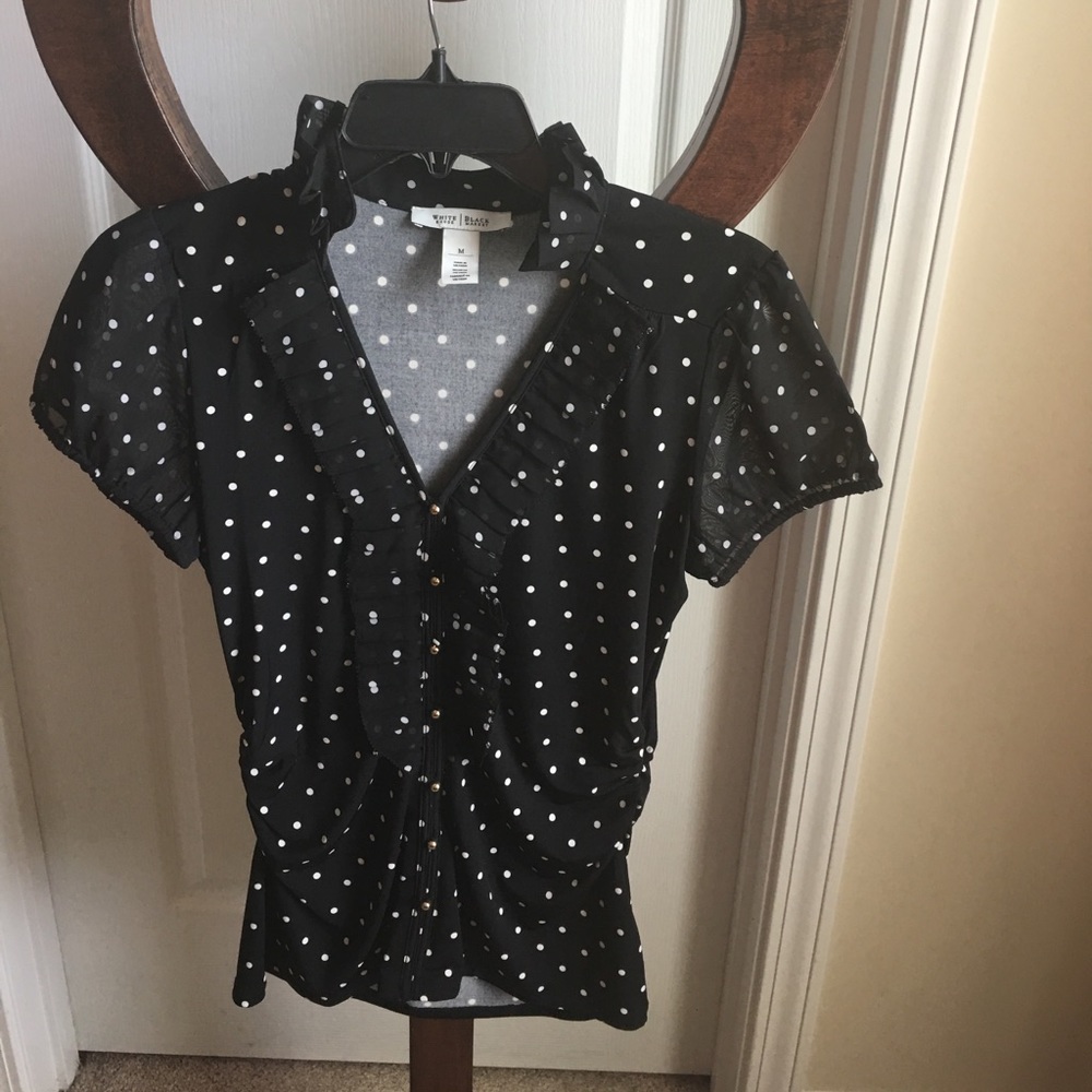 WHBM. Size medium. Polka dot shirt. Worn once.